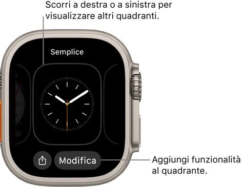 Modificare il quadrante su Apple Watch 